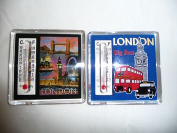 London thermometer fridge magnet